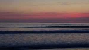 Croyde Sunset Easter 2015 Surfers