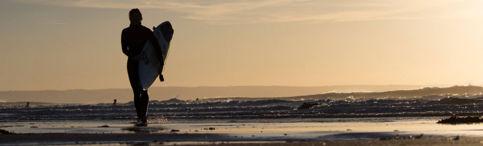 Surfer at Sunset, Croyde Bay